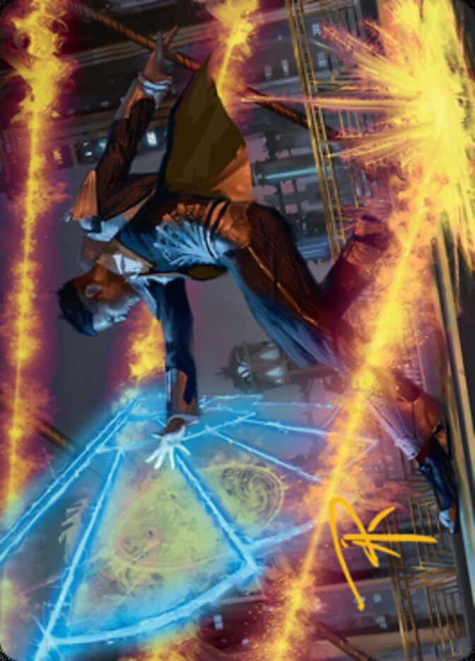 Wingshield Agent Art Card (Gold-Stamped Signature) [Streets of New Capenna Art Series] | Deep Dive Games St. Marys