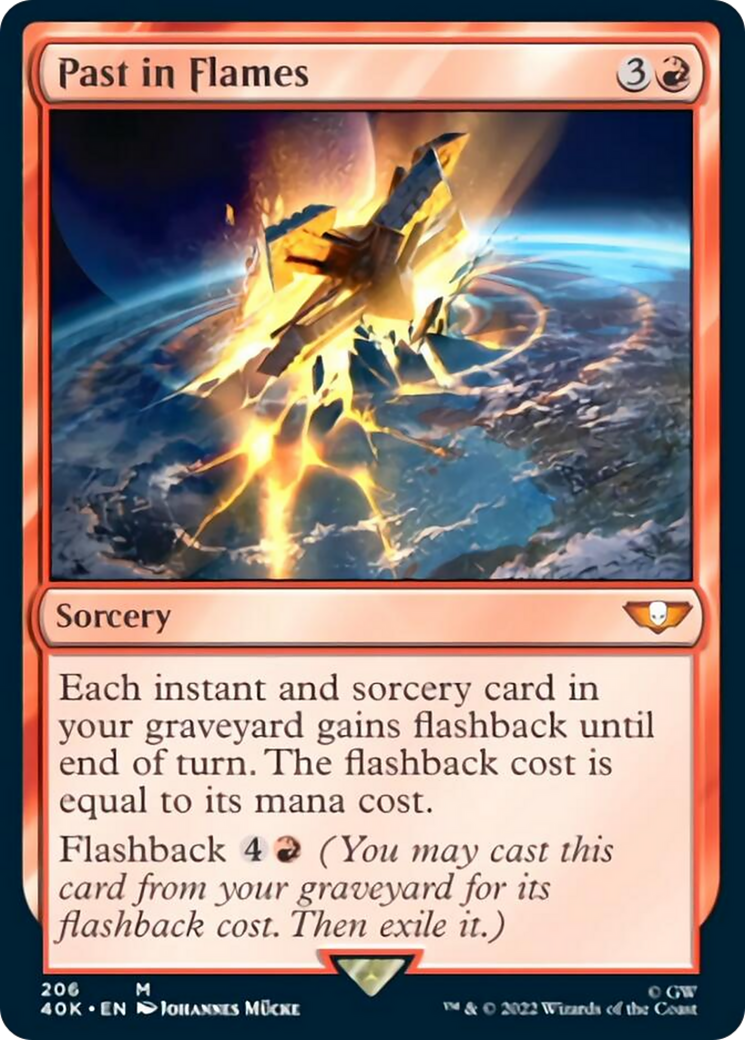 Past in Flames (Surge Foil) [Warhammer 40,000] | Deep Dive Games St. Marys
