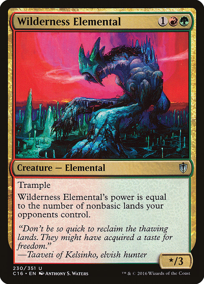 Wilderness Elemental [Commander 2016] | Deep Dive Games St. Marys