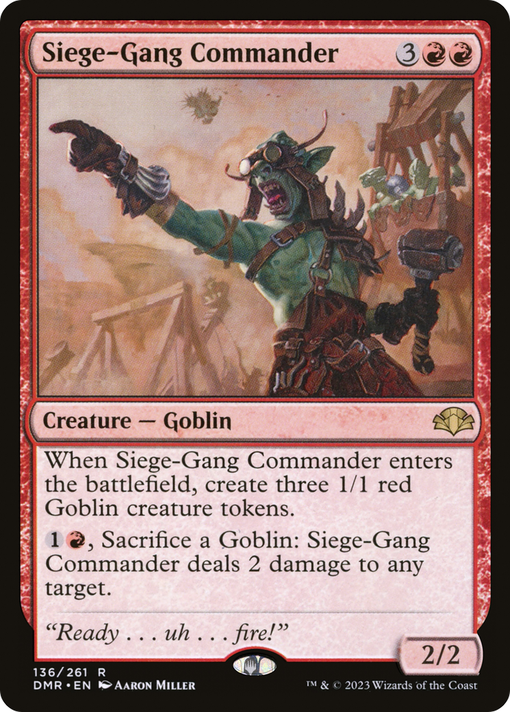 Siege-Gang Commander [Dominaria Remastered] | Deep Dive Games St. Marys