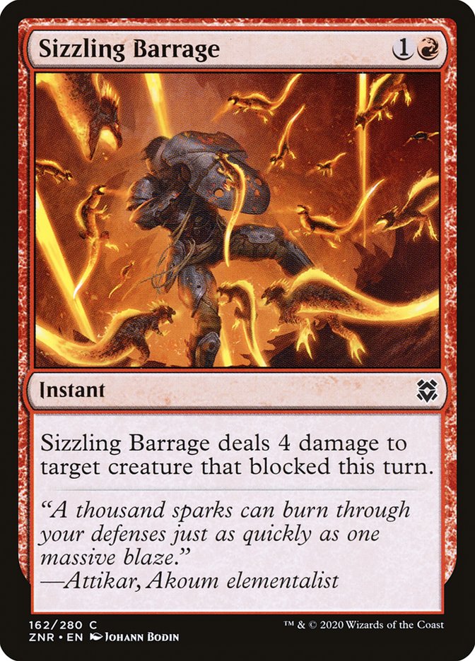 Sizzling Barrage [Zendikar Rising] | Deep Dive Games St. Marys