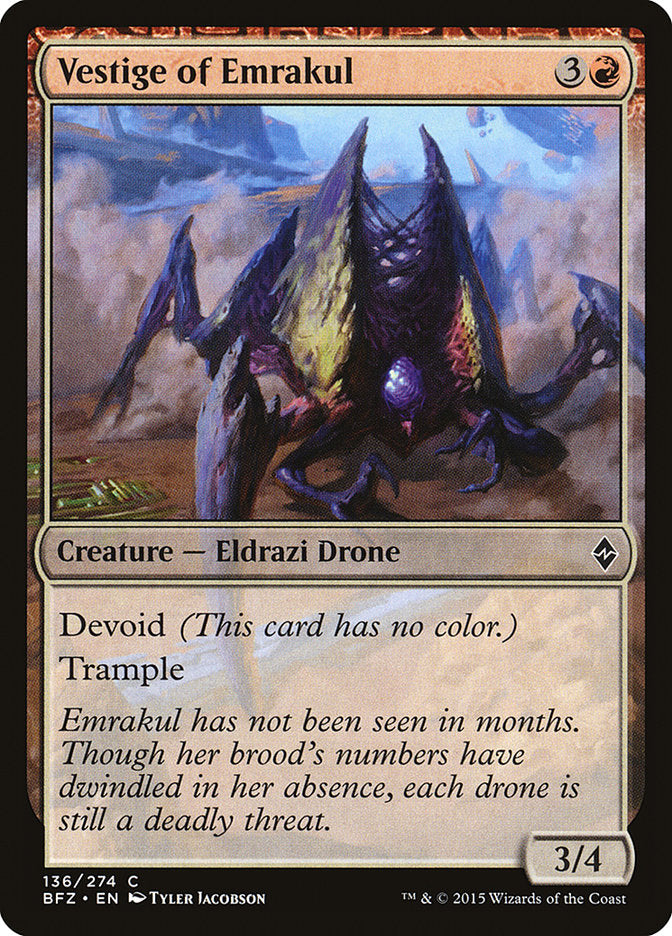 Vestige of Emrakul [Battle for Zendikar] | Deep Dive Games St. Marys