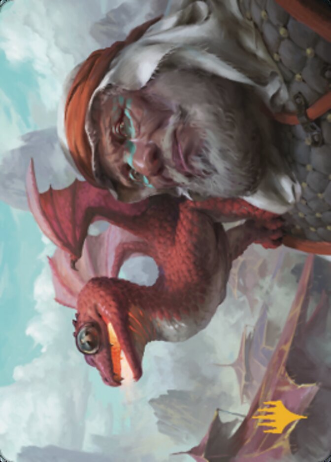 Dragon Whelp Art Card (Gold-Stamped Signature) [Dominaria United Art Series] | Deep Dive Games St. Marys
