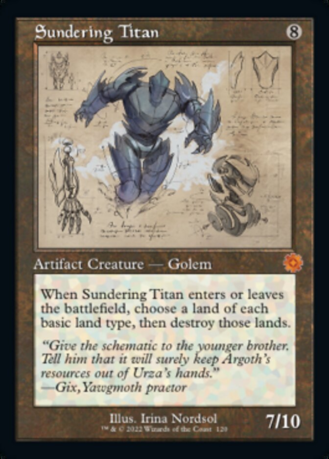 Sundering Titan (Retro Schematic) [The Brothers' War Retro Artifacts] | Deep Dive Games St. Marys