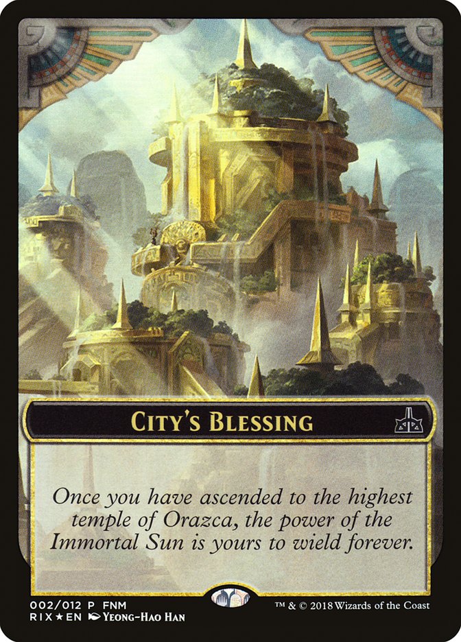 City's Blessing // Elemental Double-Sided Token [Friday Night Magic 2018] | Deep Dive Games St. Marys