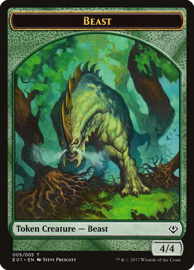 Beast (005) // Soldier Double-Sided Token [Archenemy: Nicol Bolas Tokens] | Deep Dive Games St. Marys