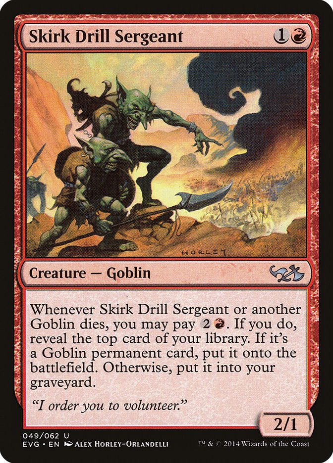 Skirk Drill Sergeant (Elves vs. Goblins) [Duel Decks Anthology] | Deep Dive Games St. Marys