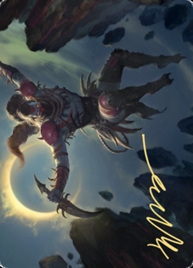 Nighthawk Scavenger Art Card (Gold-Stamped Signature) [Zendikar Rising Art Series] | Deep Dive Games St. Marys