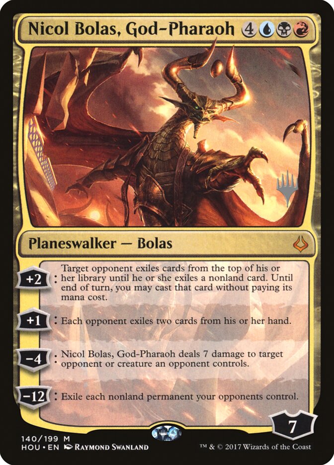 Nicol Bolas, God-Pharaoh (Promo Pack) [Hour of Devastation Promos] | Deep Dive Games St. Marys