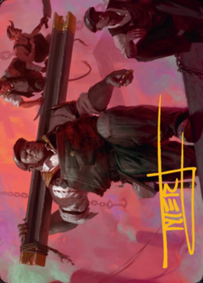 The Beamtown Bullies Art Card (Gold-Stamped Signature) [Streets of New Capenna Art Series] | Deep Dive Games St. Marys