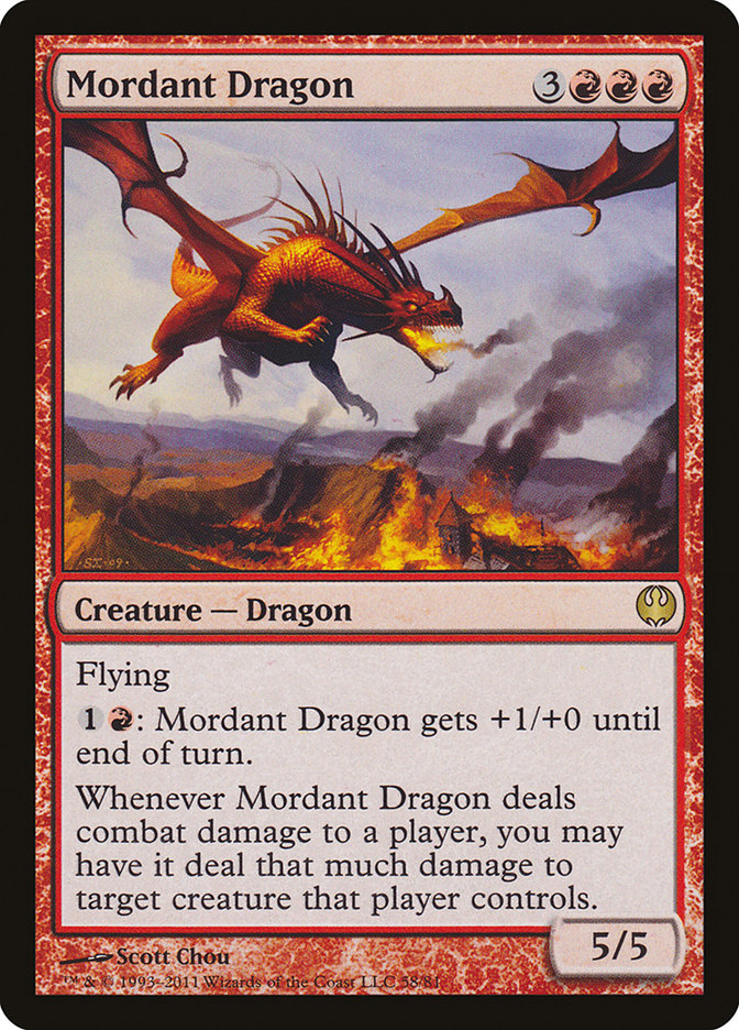 Mordant Dragon [Duel Decks: Knights vs. Dragons] | Deep Dive Games St. Marys