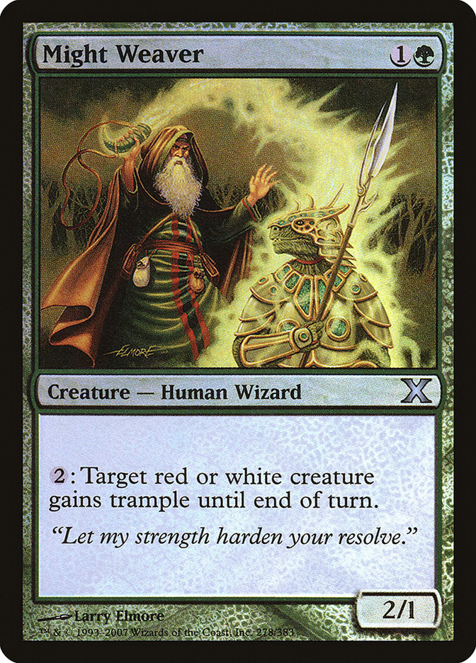 Might Weaver (Premium Foil) [Tenth Edition] | Deep Dive Games St. Marys