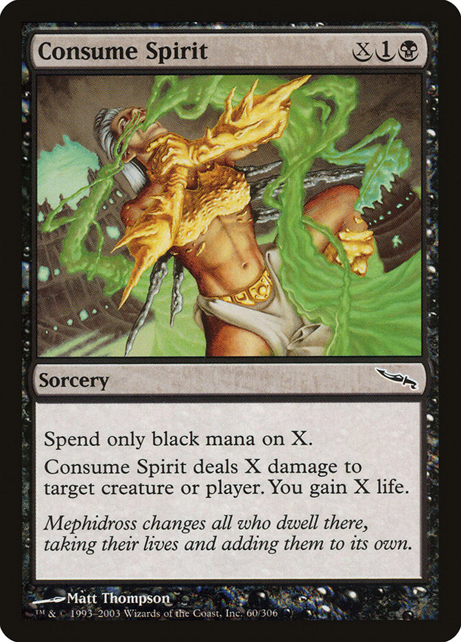 Consume Spirit [Mirrodin] | Deep Dive Games St. Marys