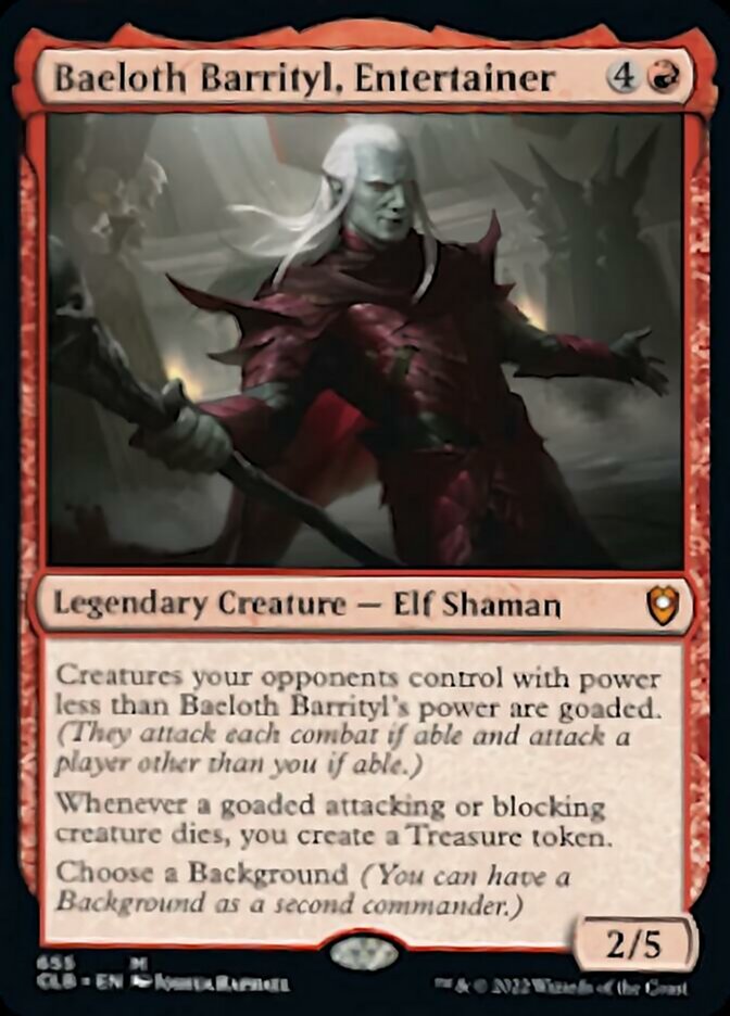 Baeloth Barrityl, Entertainer [Commander Legends: Battle for Baldur's Gate] | Deep Dive Games St. Marys