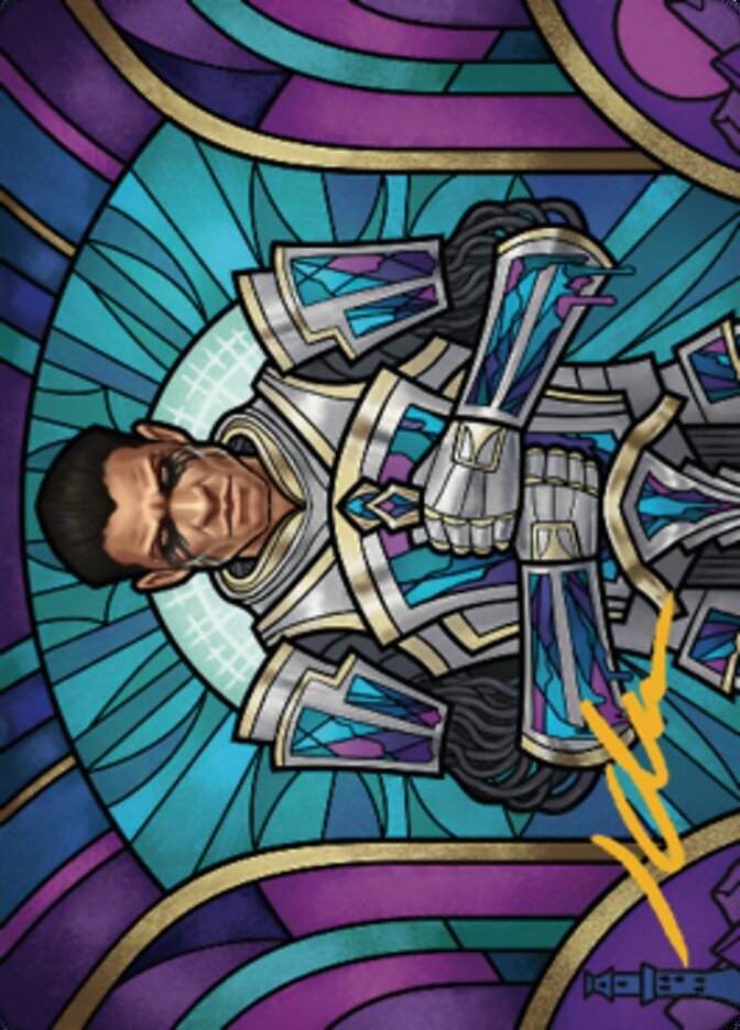 Aron, Benalia's Ruin Art Card (Gold-Stamped Signature) [Dominaria United Art Series] | Deep Dive Games St. Marys