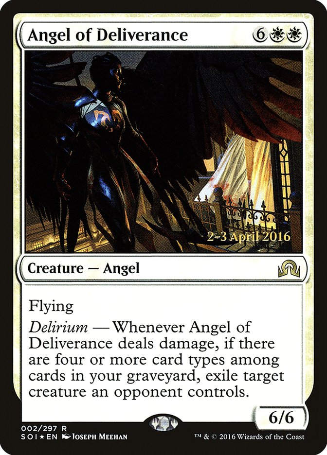 Angel of Deliverance [Shadows over Innistrad Prerelease Promos] | Deep Dive Games St. Marys