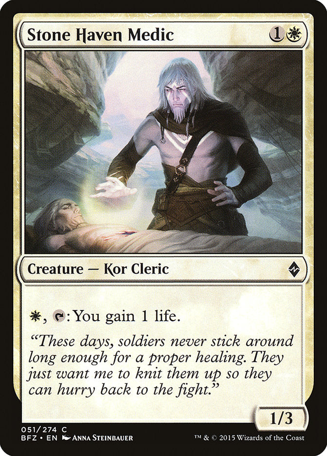 Stone Haven Medic [Battle for Zendikar] | Deep Dive Games St. Marys