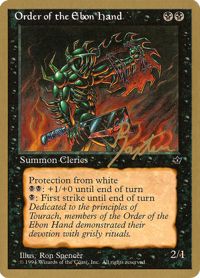 Order of the Ebon Hand (Spencer) (George Baxter) [Pro Tour Collector Set] | Deep Dive Games St. Marys