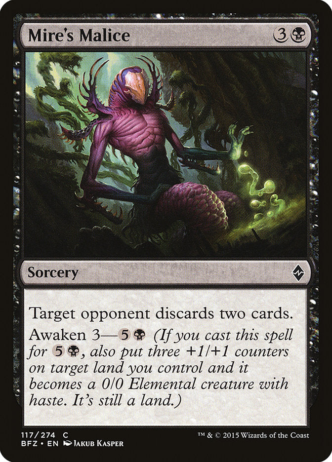 Mire's Malice [Battle for Zendikar] | Deep Dive Games St. Marys