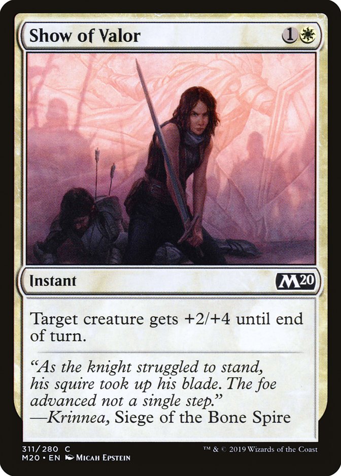 Show of Valor [Core Set 2020] | Deep Dive Games St. Marys