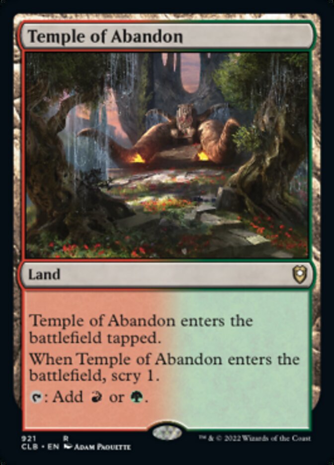 Temple of Abandon [Commander Legends: Battle for Baldur's Gate] | Deep Dive Games St. Marys