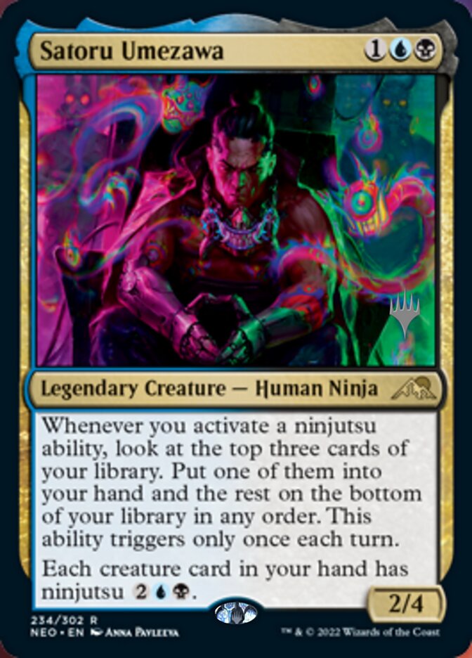 Satoru Umezawa (Promo Pack) [Kamigawa: Neon Dynasty Promos] | Deep Dive Games St. Marys