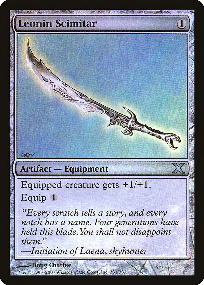 Leonin Scimitar (Premium Foil) [Tenth Edition] | Deep Dive Games St. Marys