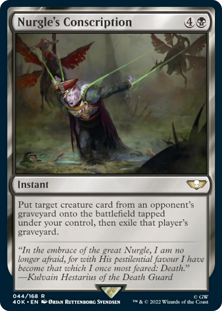 Nurgle's Conscription (Surge Foil) [Warhammer 40,000] | Deep Dive Games St. Marys