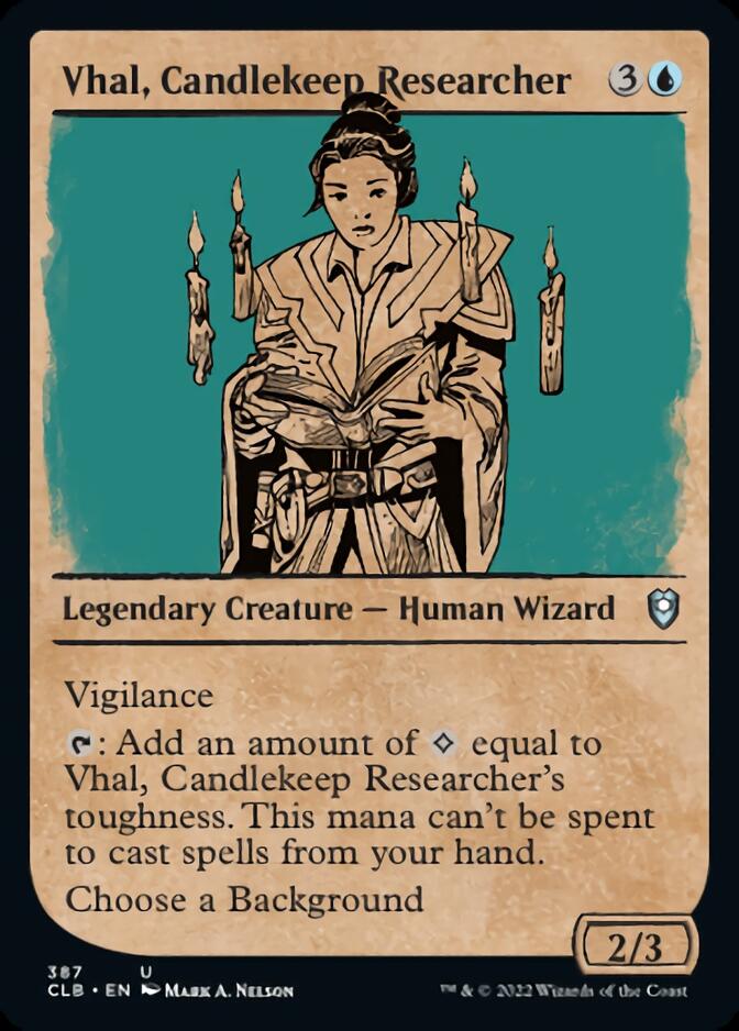 Vhal, Candlekeep Researcher (Showcase) [Commander Legends: Battle for Baldur's Gate] | Deep Dive Games St. Marys