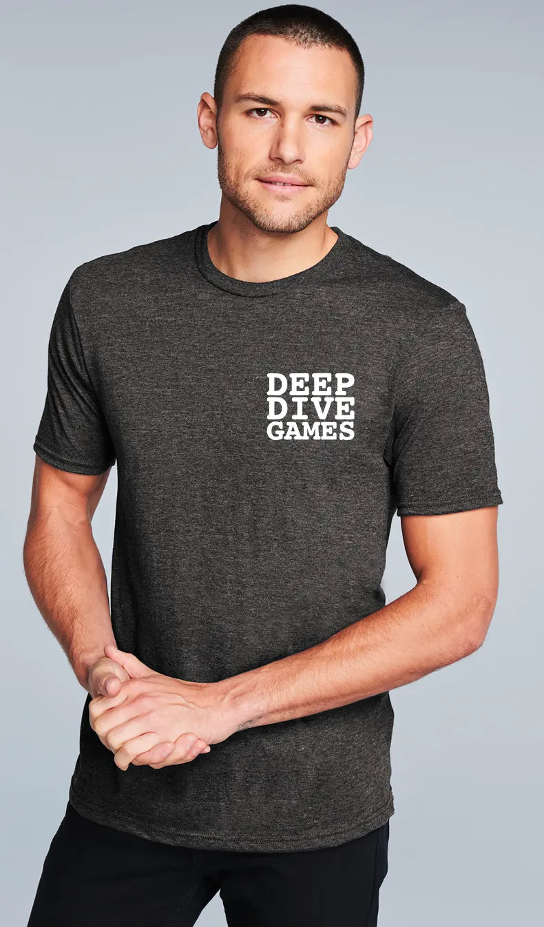 Large Grey Deep Dive T Shirts | Deep Dive Games St. Marys